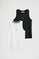 Women’s 2-pack sleeveless T-shirts in white and black with slim fit and Rigby Go embroidery