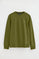 Moss-green relaxed-fit sweatshirt with Rigby Go embroidery