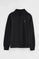 Black high-neck sweatshirt with zip and Rigby Go embroidery