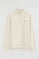 Nude high-neck sweatshirt with zip and Rigby Go embroidery