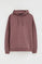 Wine-pink hoodie with Rigby Go embroidery