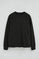 Black round-neck sweatshirt with Polo Club patch
