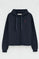 Navy-blue straight-fit hoodie with Rigby Go embroidery