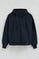 Navy-blue zipped hoodie with Rigby Go embroidery