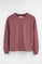 Wine-pink sweatshirt with raglan sleeves and Rigby Go embroidery