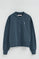 Denim-blue cardigan in sweatshirt fabric with Rigby Go embroidery