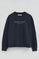 Navy-blue boxy-fit sweatshirt with Established 2012 Polo Club embroidery