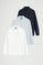 Men’s 3-pack Oxford shirts in navy blue, white and light blue with regular fit and Rigby Go logo
