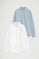 Women’s 2-pack shirts in white and light blue with slim fit and Rigby Go embroidery