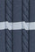 Denim-blue striped cable-knit jumper with Rigby Go logo