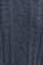 Denim-blue cable-knit jumper with Established 2012 Polo Club raised embroidery