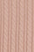 Pale-pink cable-knit jumper with V-neck and Polo Club logo