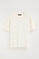 Nude short-sleeve cotton-linen T-shirt with Polo Club logo