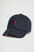 Navy-blue six-panel cap with Rigby Go logo