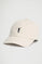 White six-panel cap with Rigby Go logo