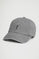 Asphalt-grey six-panel cap with washed effect and Rigby Go logo