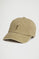 Dark-khaki six-panel cap with washed effect and Rigby Go logo