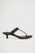 Brown heeled sandal Isa with Polo Club logo