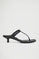 Black heeled sandal Isa with Polo Club logo