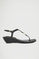 Black wedge sandal with Polo Club logo