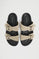 Nude bio sandal Amara with buckles and Polo Club logo