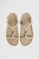 Ecru bio sandal Orelia with Polo Club metal detail