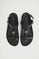 Black bio sandal Allegra with Polo Club metal logo