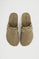 Stone-grey suede bio clog Buck with Polo Club logo