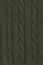 Army-green cable-knit wool-blend jumper with Rigby Go embroidery