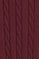 Maroon cable-knit wool-blend jumper with half zip and Rigby Go embroidery