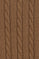 Camel-marl cable-knit wool-blend jumper with half zip and Rigby Go embroidery