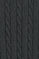 Dark-grey-marl cable-knit wool-blend jumper with polo collar and Rigby Go embroidery