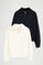 Women’s half-zip wool-blend 2-pack jumpers in navy and nude Rigby Go