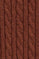 Terracotta wool-blend cable-knit jumper with V-neck Rigby Go