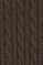 Brown-marl wool-blend cable-knit jumper with V-neck Rigby Go