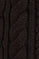 Dark-chocolate cable-knit cardigan with V-neck Polo Club