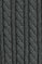 Dark-grey-marl cable-knit jumper with V-neck Polo Club