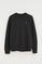 Black relaxed-fit sweatshirt with round neck and Rigby Go embroidery