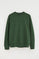 Bottle-green relaxed-fit sweatshirt with round neck and Rigby Go embroidery