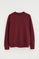 Maroon relaxed-fit sweatshirt with round neck and Rigby Go embroidery