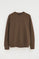Brown relaxed-fit sweatshirt with round neck and Rigby Go embroidery