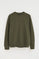 Army-green relaxed-fit sweatshirt with round neck and Rigby Go embroidery