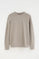 Taupe relaxed-fit sweatshirt with round neck and Rigby Go embroidery