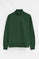 Bottle-green high-neck sweatshirt with half zip and Rigby Go embroidery