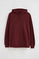 Maroon hoodie with pocket and Rigby Go embroidery