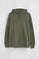 Green hoodie with pocket and Rigby Go embroidery
