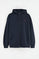 Navy-blue zip-up hoodie with Rigby Go embroidery