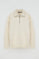 Nude wide-fit sweatshirt with zipped neck and Rigby Go embroidery