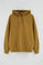 Mustard hoodie with zip and Rigby Go embroidery