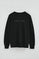 Black round-neck sweatshirt with Established 2012 Polo Club embroidery